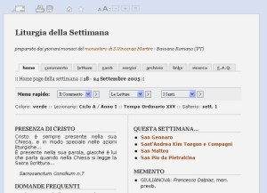 Sito della Liturgia della settimana